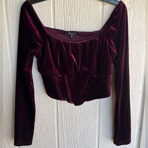 Purple Velvet Top